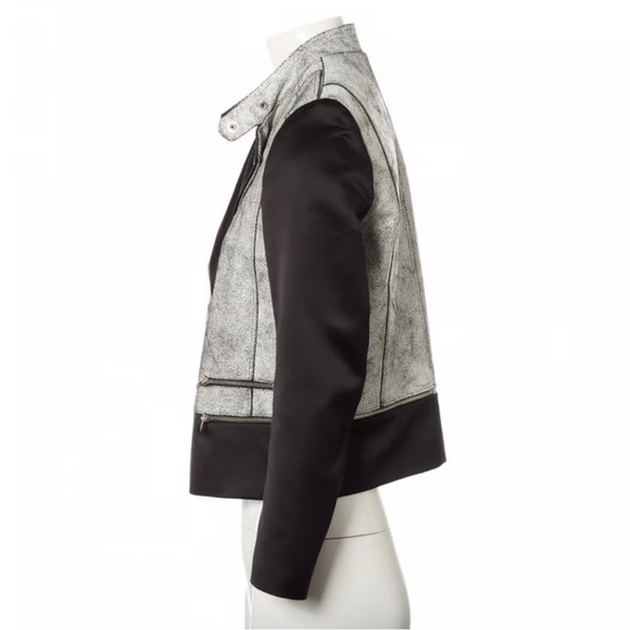 Sandro Paris Cracked Leather Jacket - Picture 3 of 9